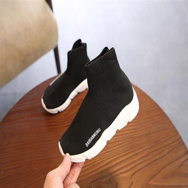 

retail children socks shoes 2018 spring autumn fashion casual shoes korean boys and girls knitted single shoes205g, Black;red