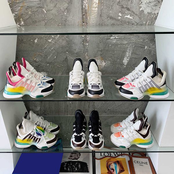 

2021 women casual old shoes fashion men platform archlight sneakers couples arch bridge space shoe r runners trainers with box, Black