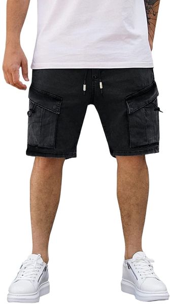 

fashion stretch skinny ripped denim shorts summer casual slim fit distressed washed jeans short pants rolled shorts u0ih#, White;black