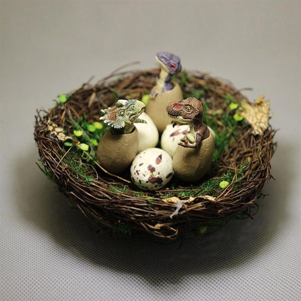 

new-dinosaur eggs nests fairy garden gnome moss terrarium home decor craft bonsai miniatures animals figurine diy supplies281p