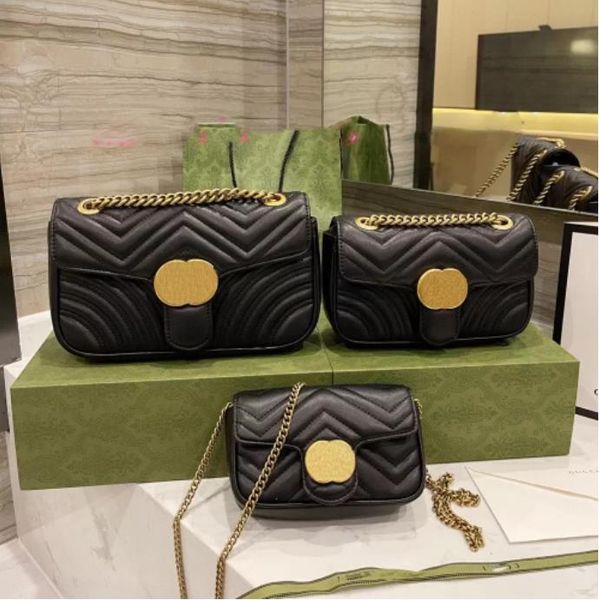 

shoulder bags marmont women luxurys designers real leather handbags chain cosmetic messenger shopping bag totes lady wallet purse