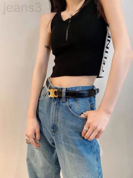 

women's tanks & camis designer 2022 early spring ce family new versatile short vest black and white color block letter fashion sportswe