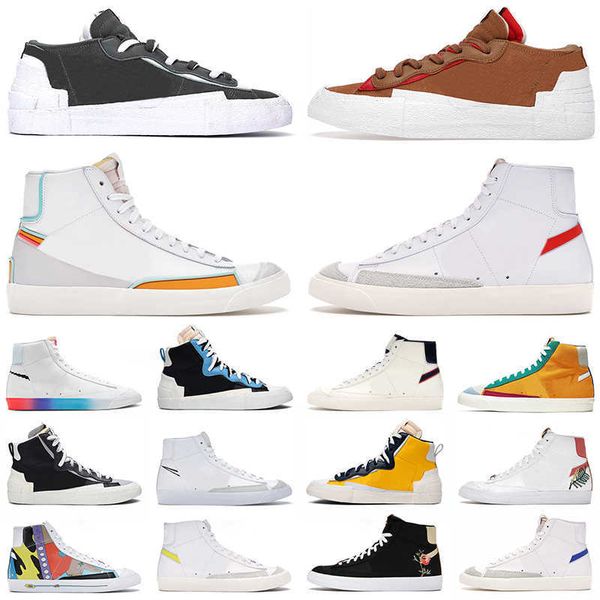 

blazer mid 77 vintage low men women casual shoes black white multi color pink foam pacific blue kumquat british tan mens trainers platform