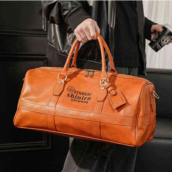 

duffel bags retro handbag shoulder messenger bag large-capacity travel bag 220626