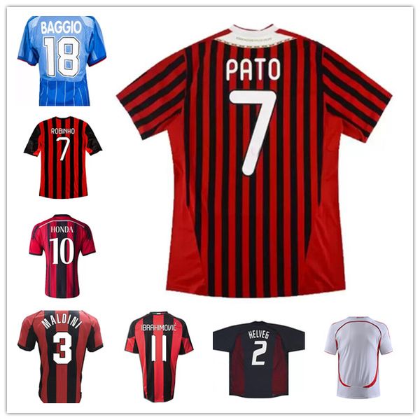 

retro shirts home 96 97 99 gullit soccer jersey 02 03 04 05 maldini van basten football ronaldo kaka inzaghi ac 06 07 milan 09 10 rivaldo sh, Black;yellow