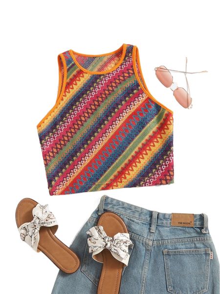 

mod geo embroidery crop tank d4q4#, White