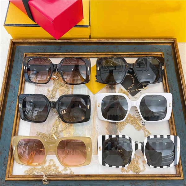 

sunglasses f family's fashionable and personalized box sunglasses star's same fashion sunglasses fe40036u i5ja, White;black