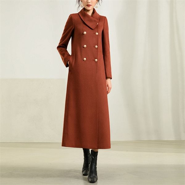 

2020 autumn winter season against the new tender joker long women in high-end woolen cloth cloth coat coat lj200928, Black