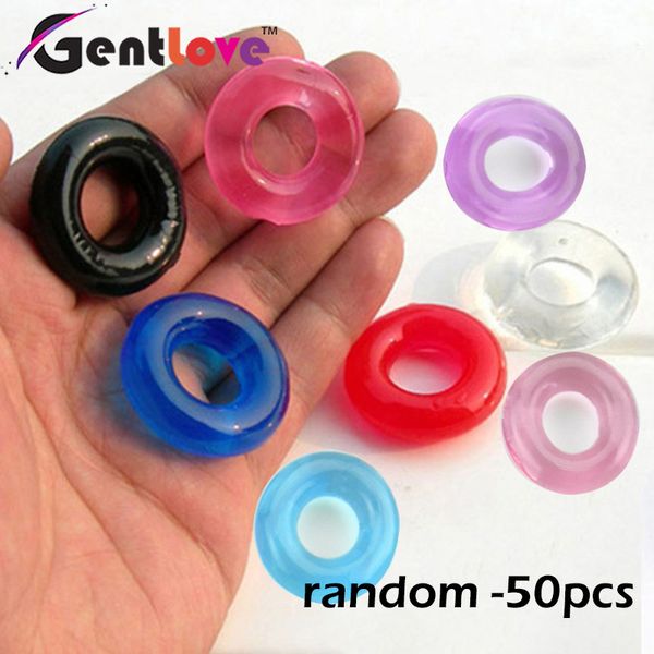 

50pcs tpe lock sperm rings toys for men cock delay time sleeve male