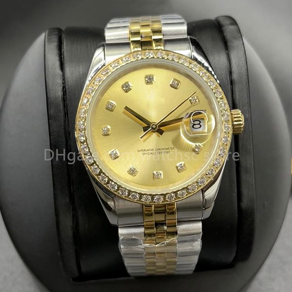 

watch watchsc - 41mm 36mm automatic mechanical mens watches bezel stainless steel women diamond 31mm 28mm waterproof luminous design wristwa, Slivery;brown