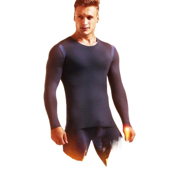 

men's thermal underwear thin suit ice silk mesh breathable slim-fitting youth fall/winter separation long johns mens g5jv#, Black;white