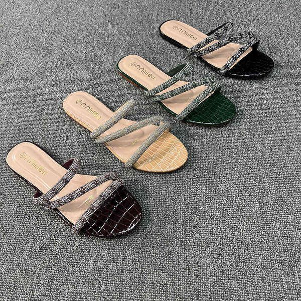 

2022 fashion new sandals women's flat slippers, Black