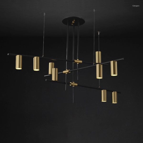 Lâmpadas pendentes Artfan teto lustre lustre sala de jantar viva luxo designer simples dourado All Copper GlassPenda