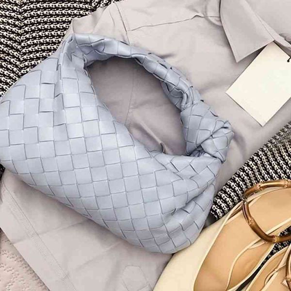 

venetas bottegas blue handbags 2022mini ice woven dumpling pillow leather hand underarm bag
