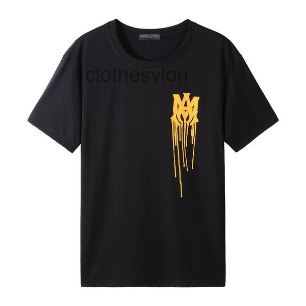 

designer t shirts 2022 amirss 2234 summer cotton casual bone pattern clothes youth round neck short sleeve men's, White;black