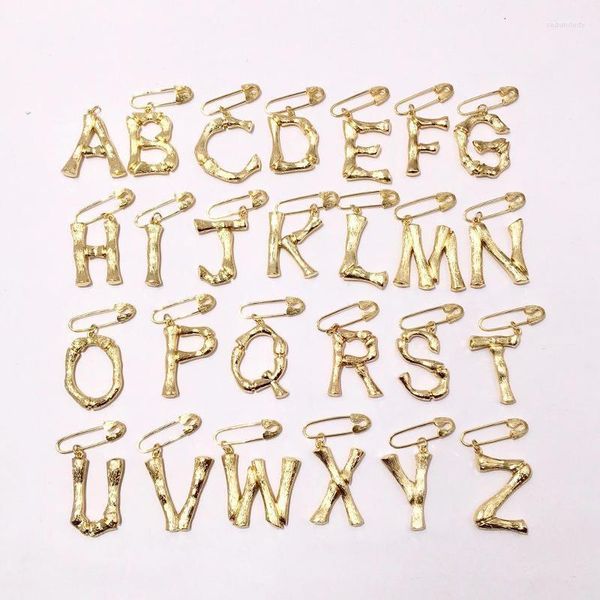 Pimler broşlar mücevher a b c d e f g h j k l m n o p q r s t u v w x y z 26 Letter broş altın bakır alfabe seau22