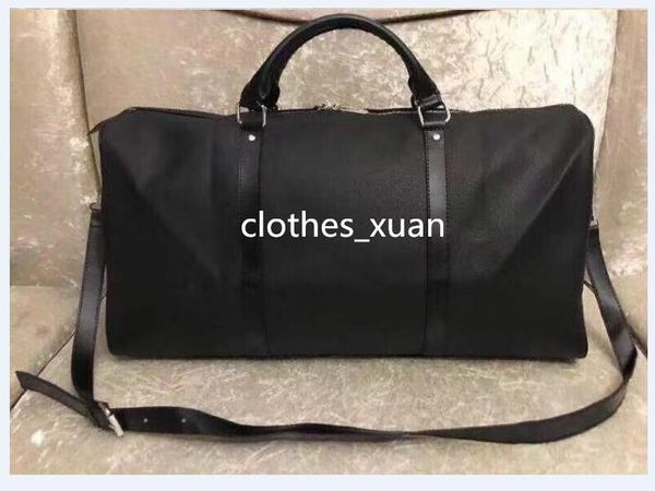

duffel bags men women hand luggage luxury designer travel bag pu leather handbags large cross body totes 55cm 003