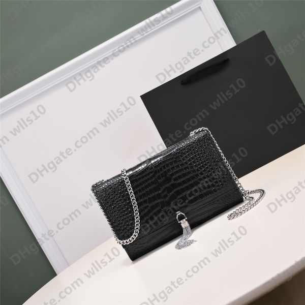 

handbag woman luxurys designer bags purse crossbody with box real leather tassel chain fashion women messenger womens shoulder bag handbags