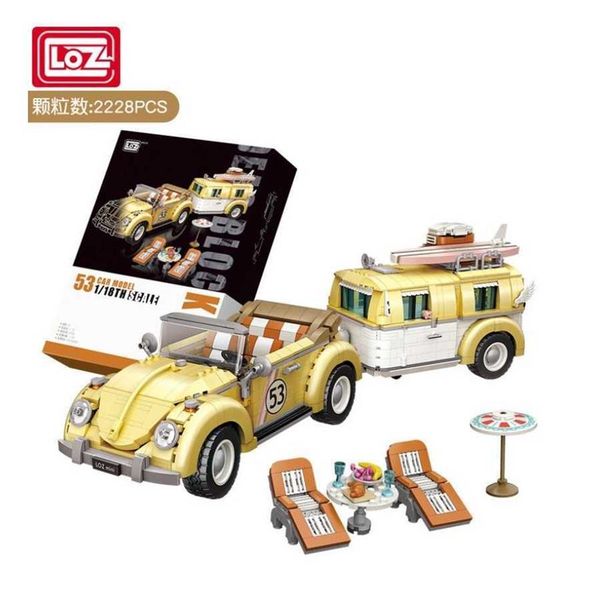 

2228pcs loz blocks mini wagon estate car model building bricks for children educational gifts fun toy kids brinquedos boy 1130 q07272j