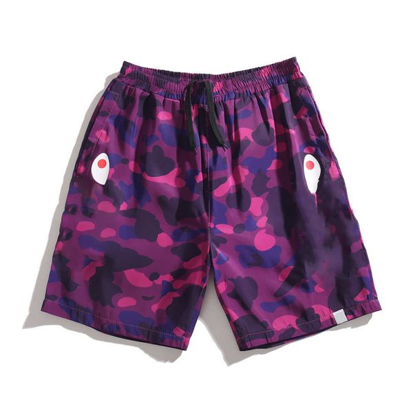 

summer shorts solid color track pant casual luminous shark women multi layer camofashion camo print on mesh pants five trousers size m-3xl s, White;black