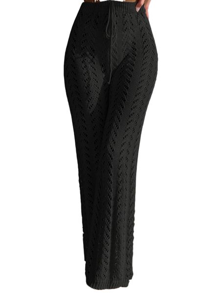 

hollow out cover up pants w4pz#, White;black