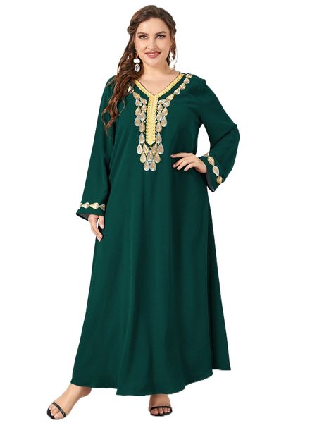 

plus water-drop embroidered tunic dress d7hp#, Black