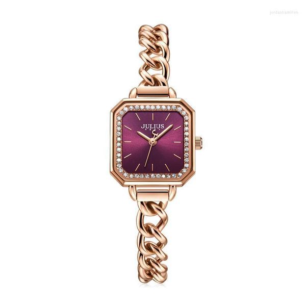 Julius Women observa JA-1273 Banda de aço Vestido de pulseira Wrist Wrist Feminino Casual Casual Chain Chain Gift Watchings Watches