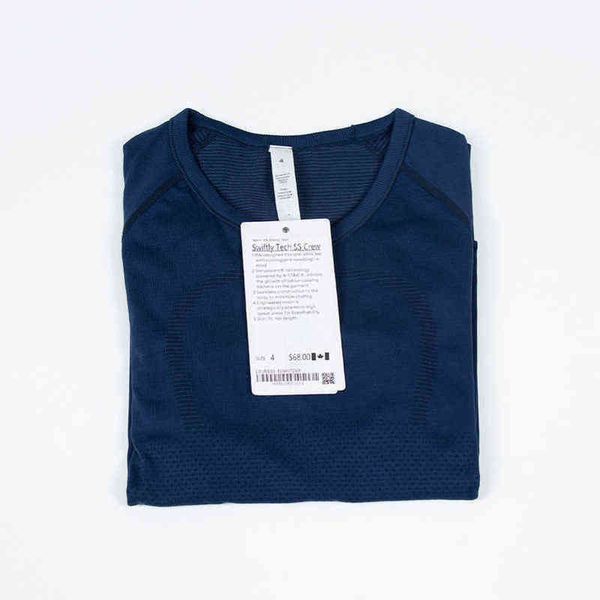 

brand lulu classic high elastics t shirts yoga shirt long sleeve quick dry breathable workout push-up gym t-shirt fitness tees lu tshirts v, White