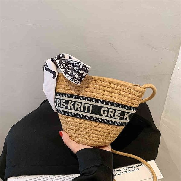 

wholesale online 75% off western style net red fashion vegetable basket straw woven bag single shoulder diagonal bucket bag