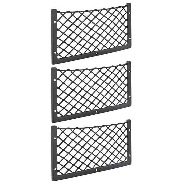 

2pc vodool 36*18cm car net door panel bus seat back mount organizer mesh phone holder storage bag pocket for wallet keys y220414