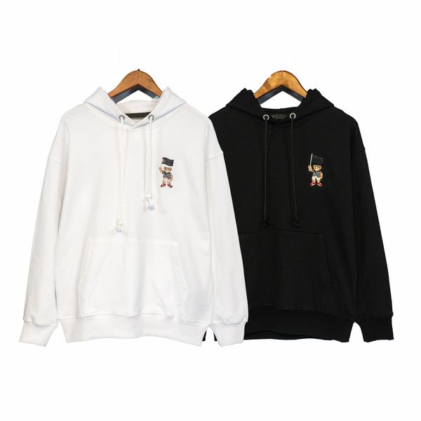 

2022 men's and women's hoodies long sleeve wool hoodie designer sweatshirt fashion casual sweatshirt eu size s-xl bear t #01, Black