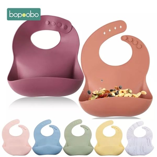 

bopoobo bib adjustable animal picture waterproof dripping bibs soft edible silicone saliva drooling baby scarf 220713