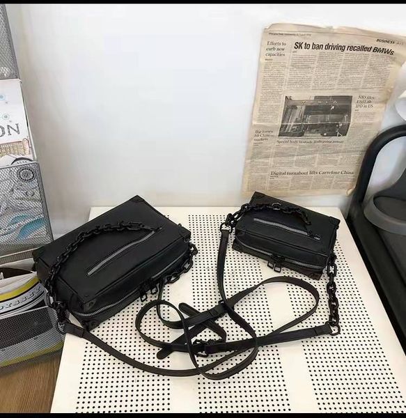 

luxury shoulder bags designer messenger bag for man casual men cross body soft leather satchel clutch bag trunk hardware chain fashion handb