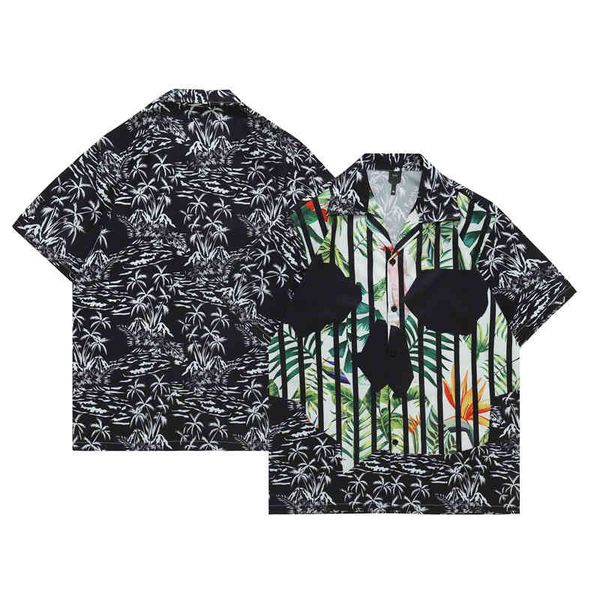 

men's t-shirts 2022 summer couple wear hawaii vacation beach lazy style and women's short sleeve casual wide pine shirt gyiu, White;black