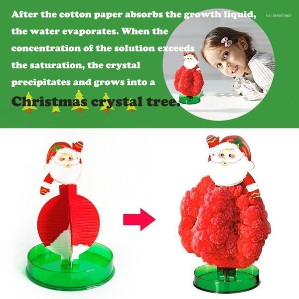Weihnachtsdekorationen 40 ml Geschenk für Kinder Papierbaum Magie Wachstum Spielzeugjungen Mädchen Neuheit 2022