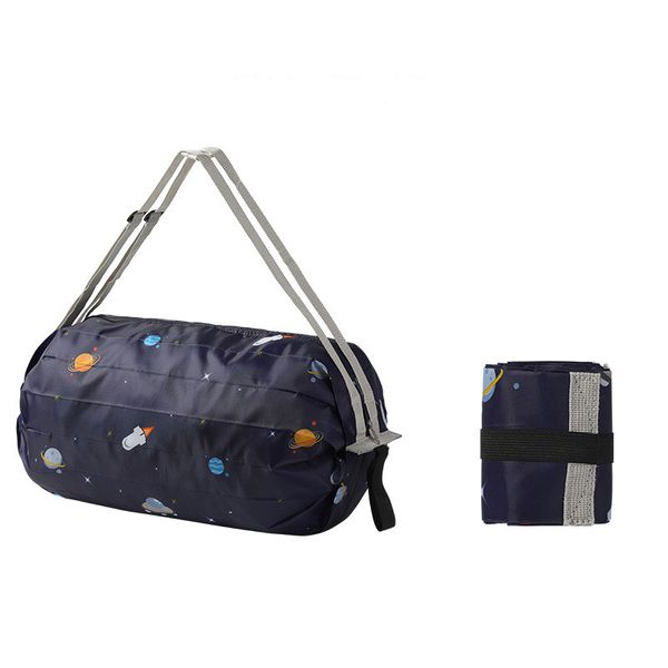 

designer bags recyclable folding shopping bag waterproof oxford cloth bag large capacity handbags double shoulder storage stuff sacks backpa