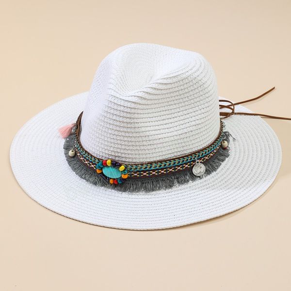 

fashion bohemian sun hat for women foldable beach hats ladies summer paper straw hats white panama travel cap uv protection, Yellow