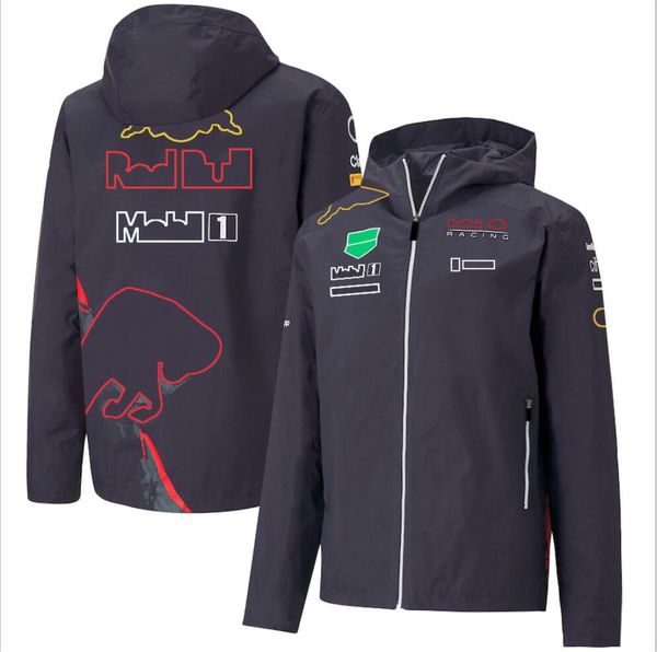 

2022 new f1 jacket formula 1 racing suit fan zipper waterproof jacket custom team logo men's jacket jersey