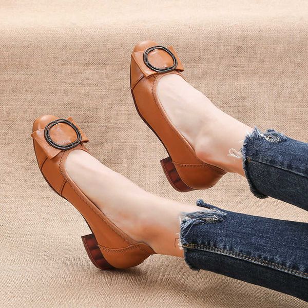 

paris classic luxury square low high heel shoes genuine leather women pumps woman office career fashion metal buckle heels size 35-41 design, Black