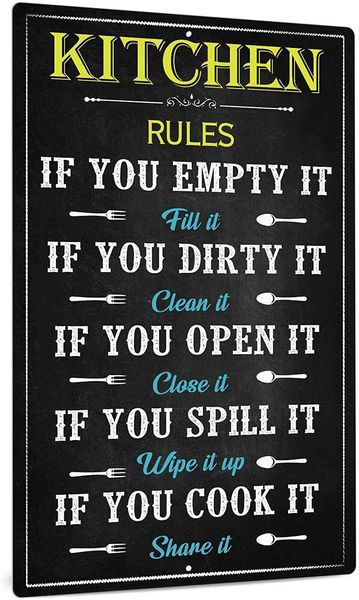 

funny kitchen metal sign kitchen decor 12" x 8"
