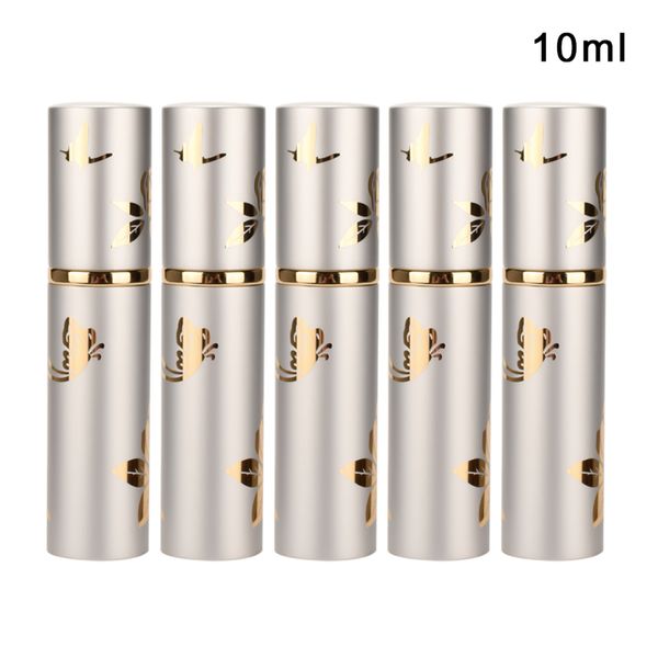 

10ml butterfly love flower perfume bottle spray metal empty bottle 5pcs