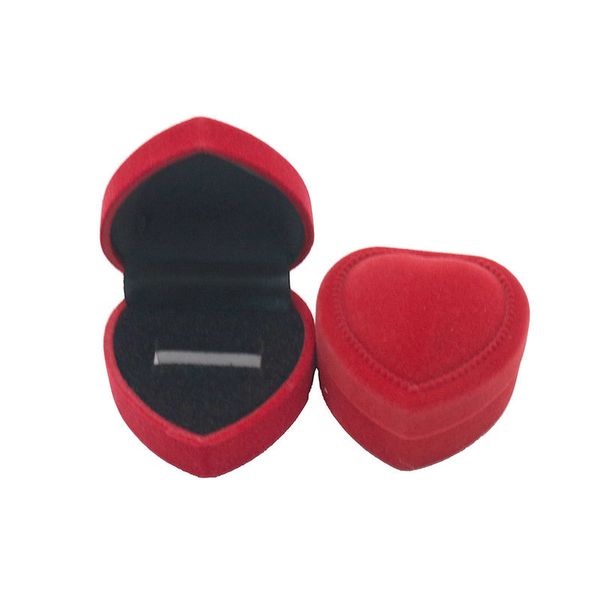 Bevorzugung Inhaber, die Koffer rotes Herz Hochzeit Schmuck Verpackung Display Box Ring Aufbewahrungsbox Ohrring Organizer Hülle Geschenk