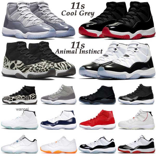 

2022 basketball shoes 11s cool grey jumpman 11 animal instinct jubilee 25th anniversary bred concord 45 space jam legend blue mens trainers