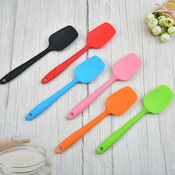 

silicone spatulas pastry tools small spatula seamless one piece design heat resistant non-stick flexible scrapers baking mixing tool 21 x 4.