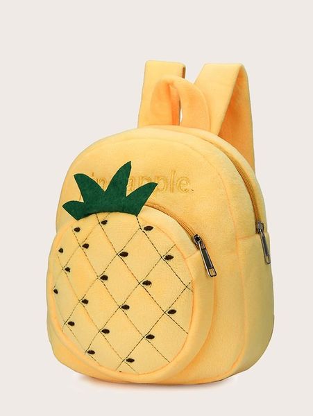 

boys letter embroidery pineapple graphic backpack she