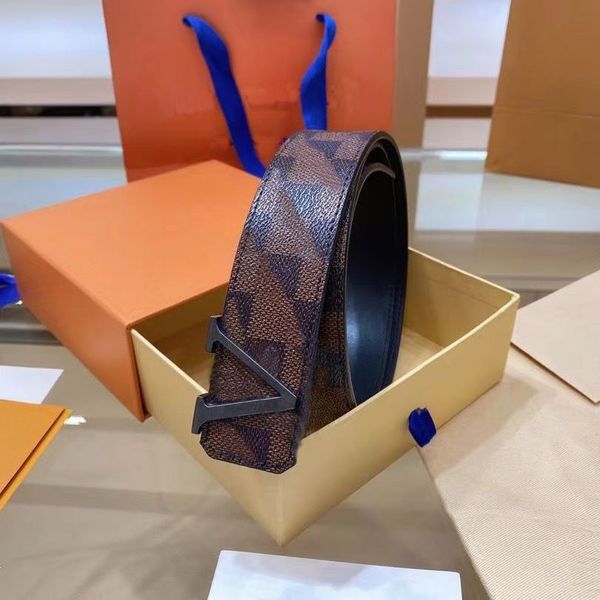 

luxury 2022 fashion buckle genuine leather belt width 3.8cm 15 letter styles highly quality with box designer men women mens belts, Black;brown