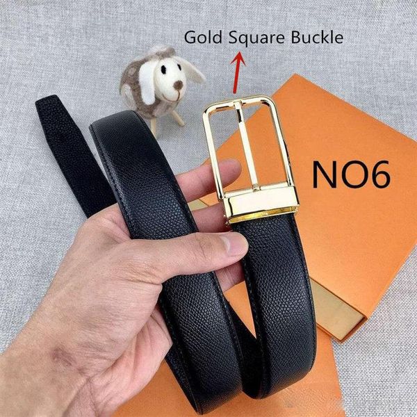 

belts for men belt mens belts leather business belt men big gold silver buckle with box309q, Black;brown