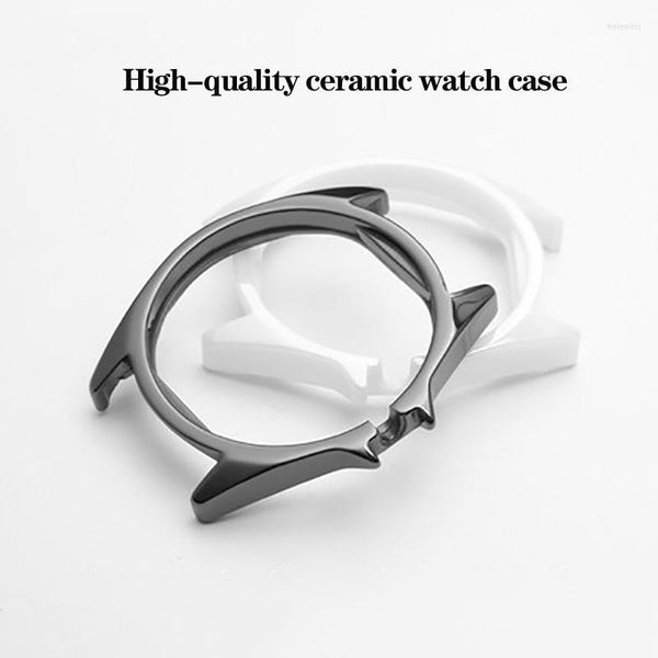 Cinturini per orologi Alta qualità Cassa in ceramica Quadrante Lunetta digitale Per J12 Per uomo Per donna Nero Bianco AccessoriOrologio Hele22