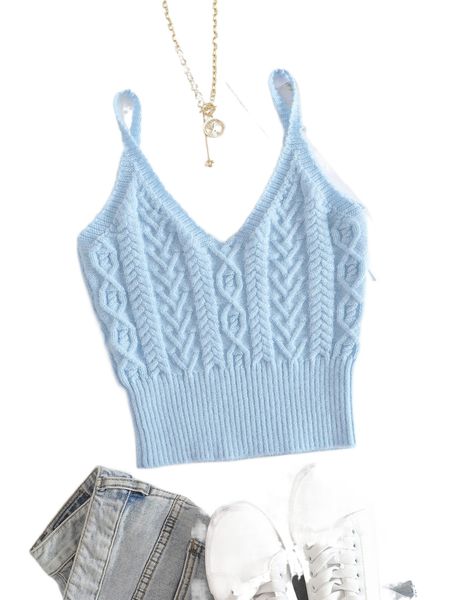 

solid cable knit 417i#, White;black
