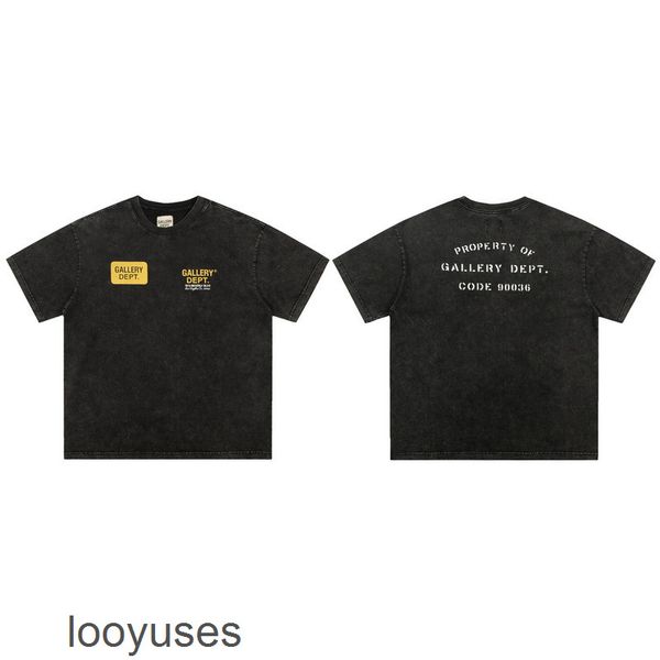 

mens t shirt galleryes tshirt depts fashion brand street used washing water printing letter men's women's same cotton round neck s, White;black